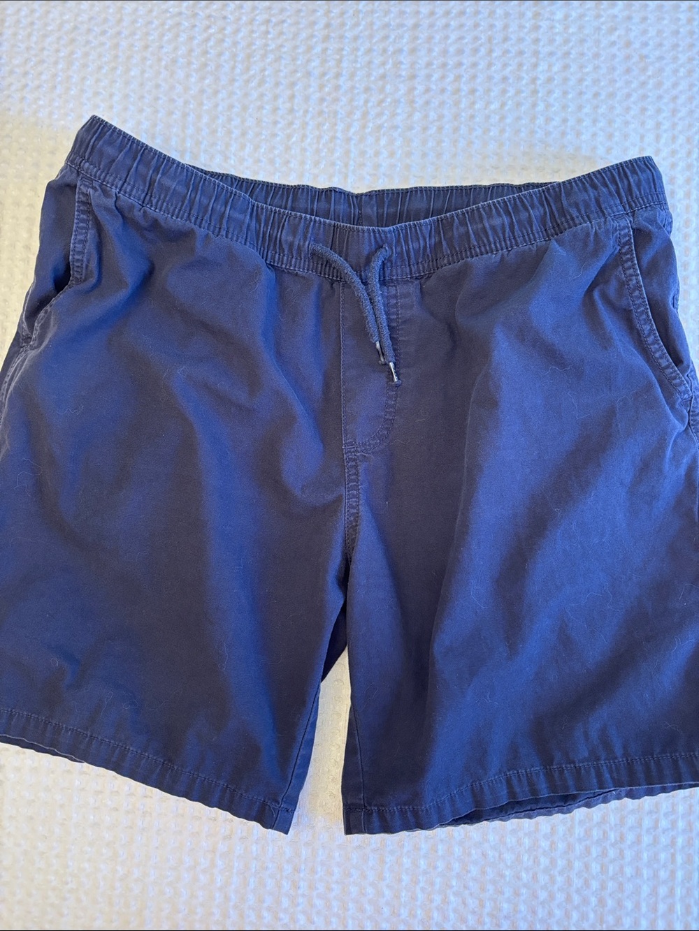 H&M DIVIDED Men's MEDIUM Navy Blue Drawstring Elastic Waist Cotton Casual Shorts